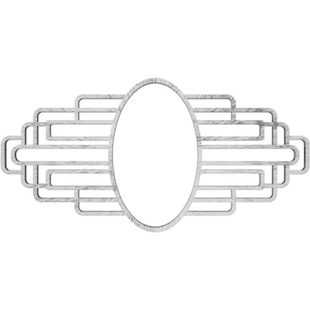 Ekena Millwork Elizabeth Architectural Grde PVC Pierced Medallion, 34"W x 17"H x 16 1/8"IH x 9 3/8"IW x 1"P, Silver CMPP34X17EBASV